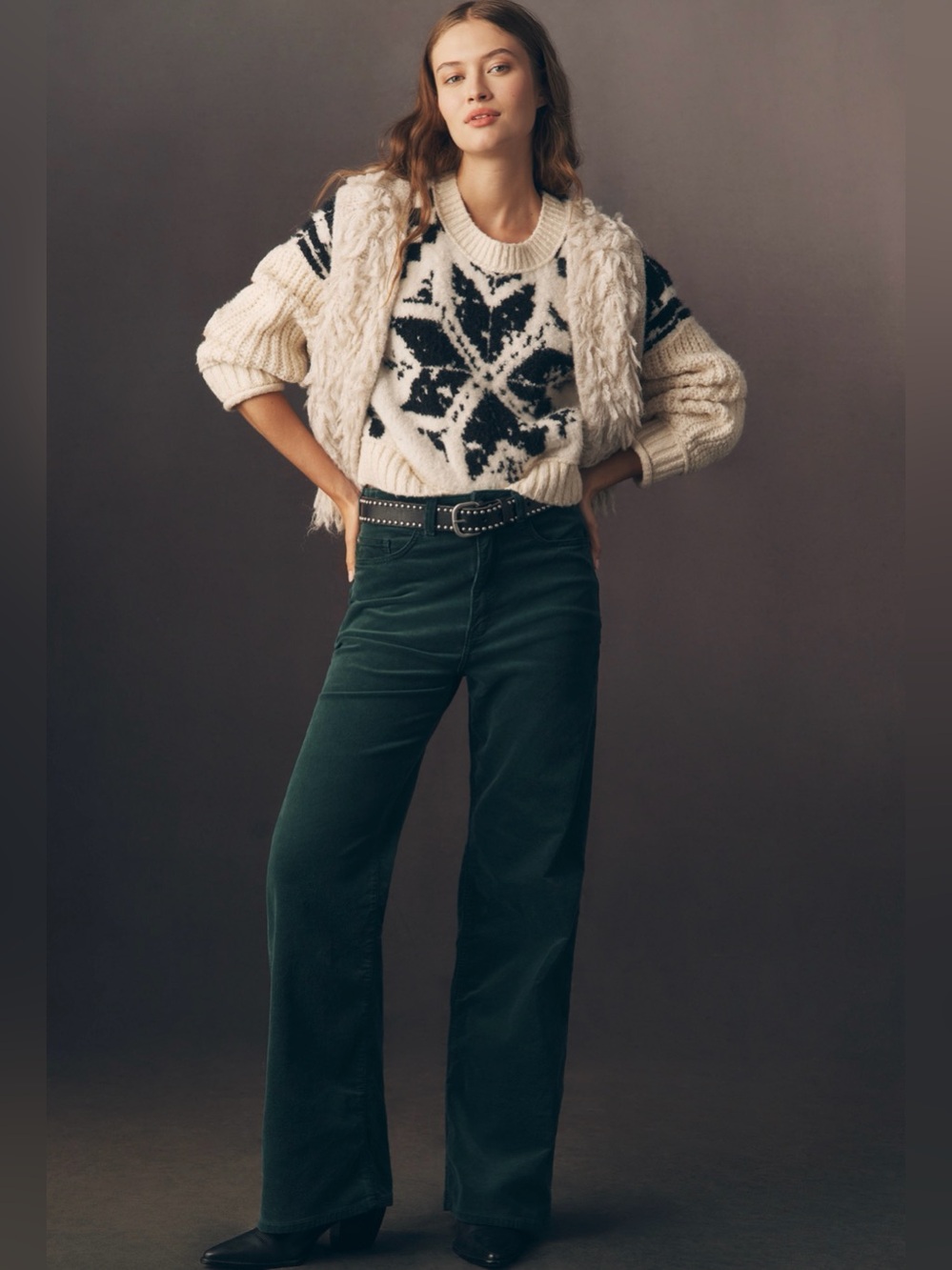 Austyn Green Corduroy 32 Anthropologie High Rise Wide Leg Jeans Pants New $158